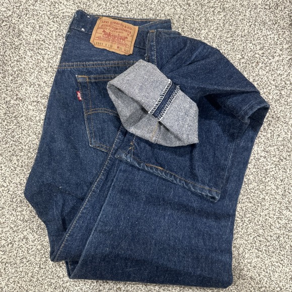 Vintage 1985 Levi's 2501-0117 Blue Jeans 34x40 USA STF Deadstock Never Worn - Picture 1 of 16
